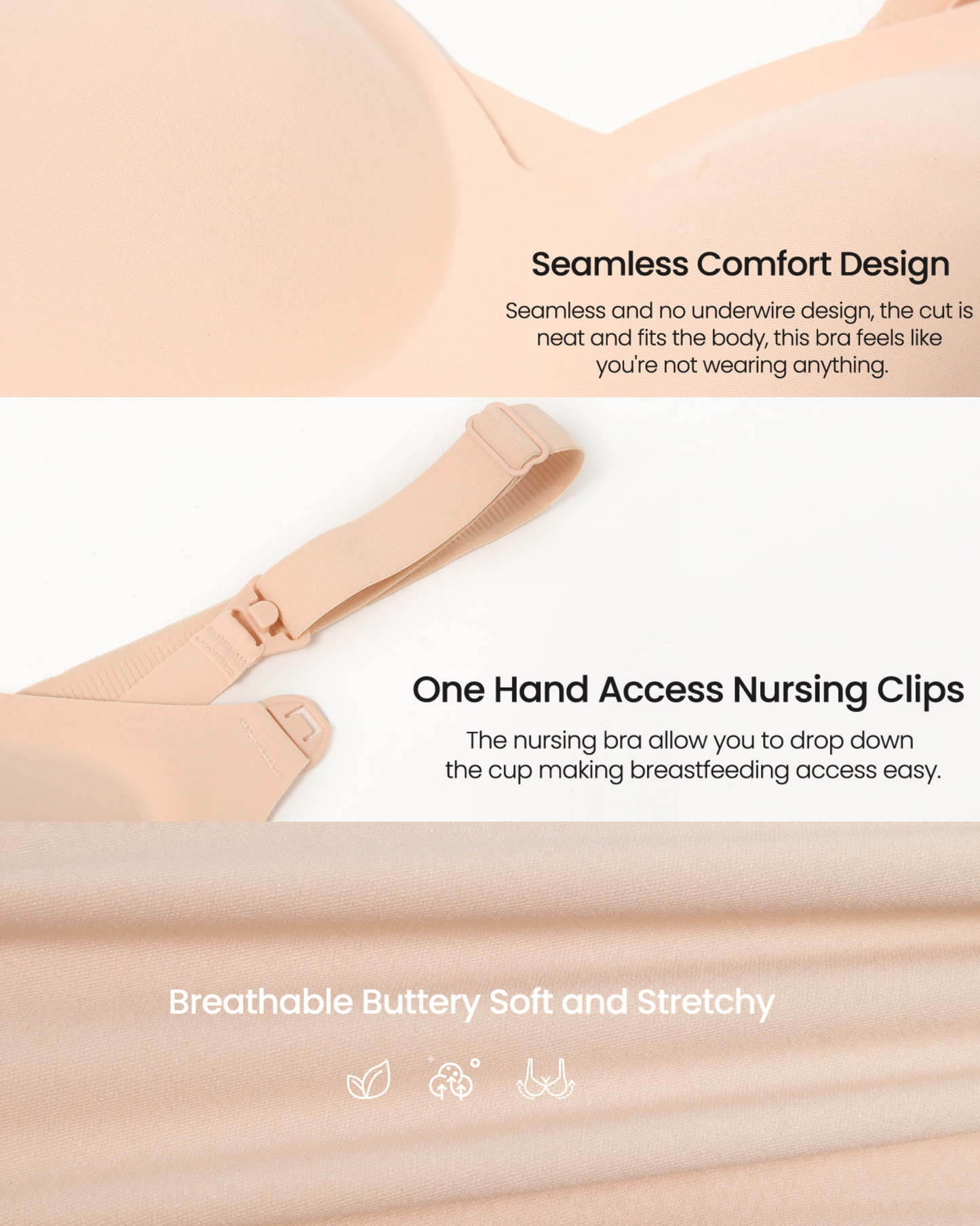 Ultra Soft Seamless Nursing Bra